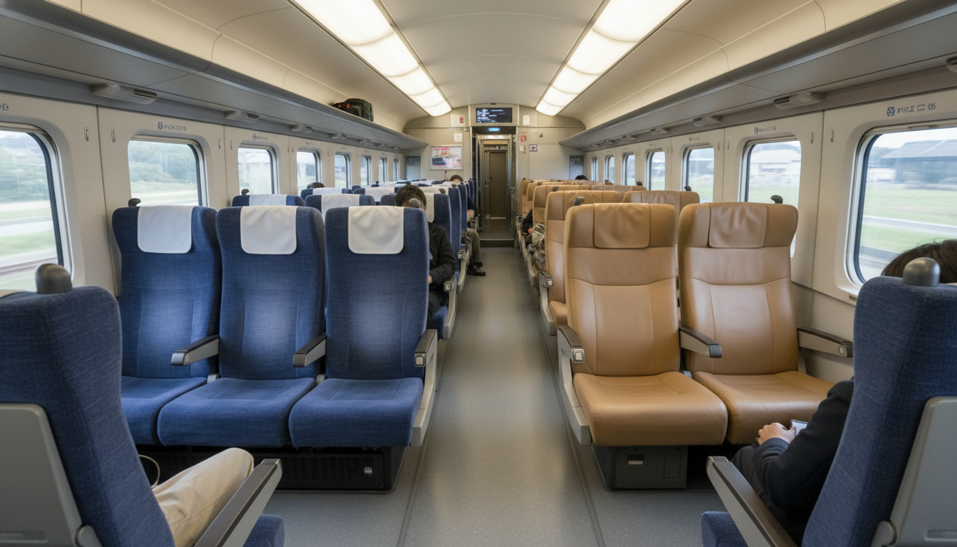 新干线普通与绿色席对比