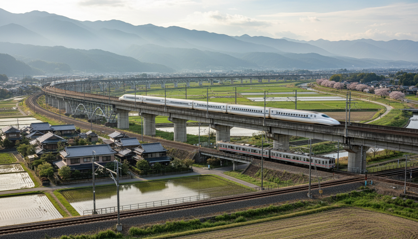 Photograph illustrating Understanding the Bullet Train Network: 