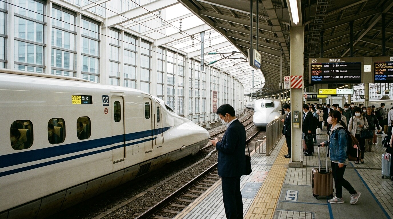 Photograph illustrating Which Train Should You Take? Nozomi vs. 
