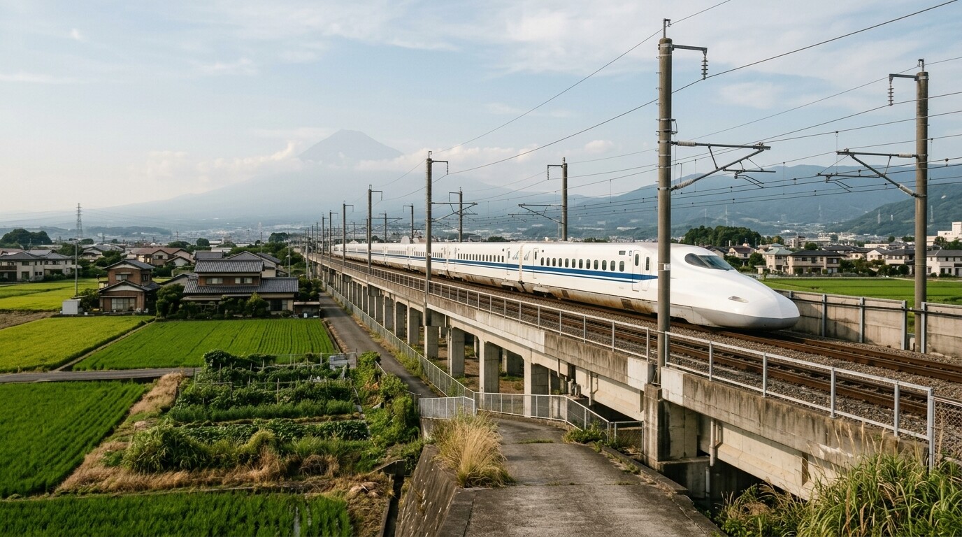 Photograph illustrating Quick Overview: The Tokaido Shinkansen a