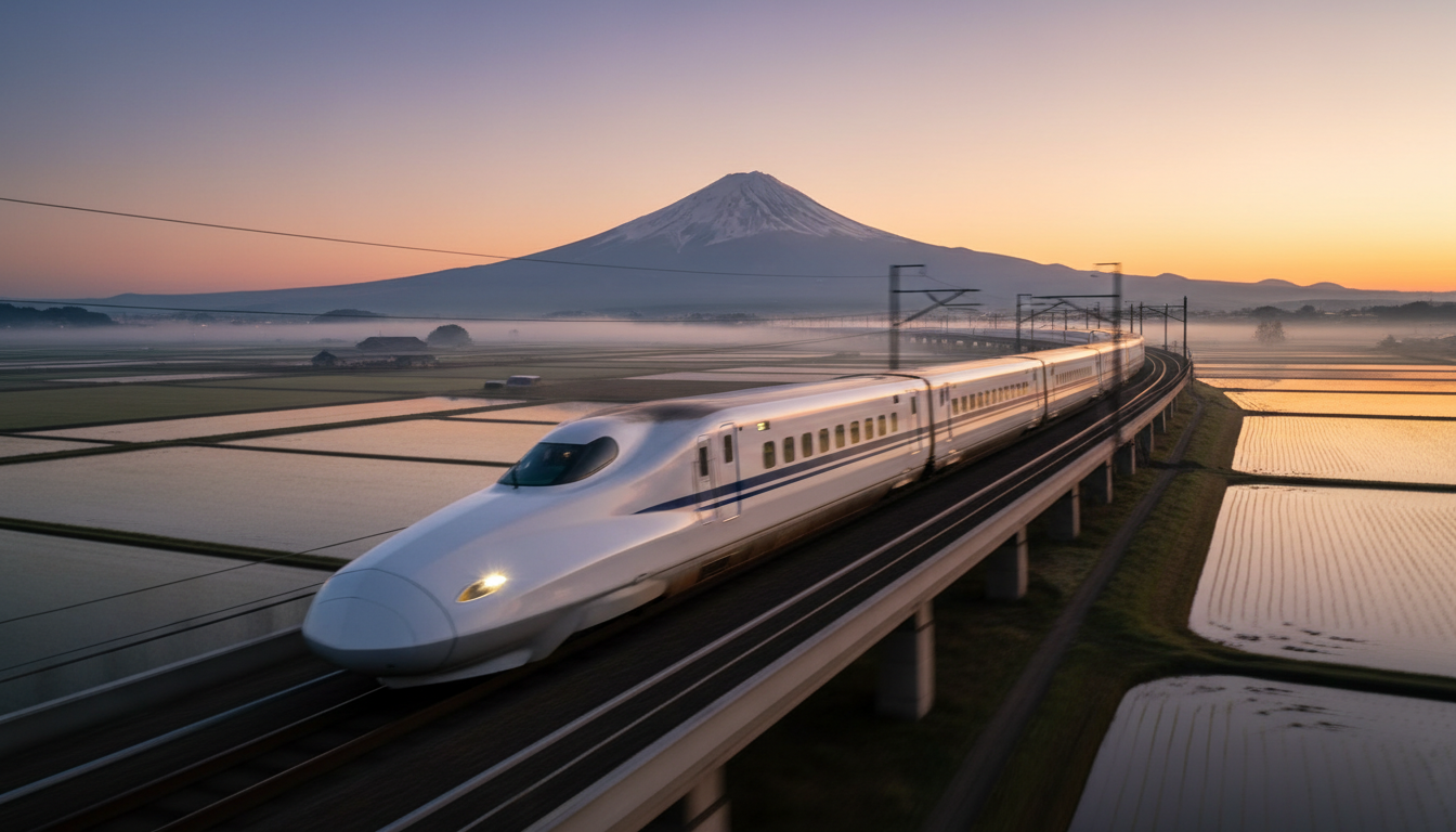 新幹線路線とサービスのための視覚的補足